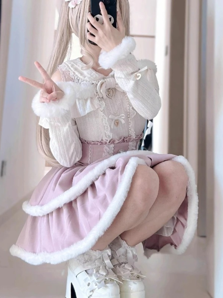 Off Shoulder Blouse - Y2k Japan Style Gothic Y2k Lolita