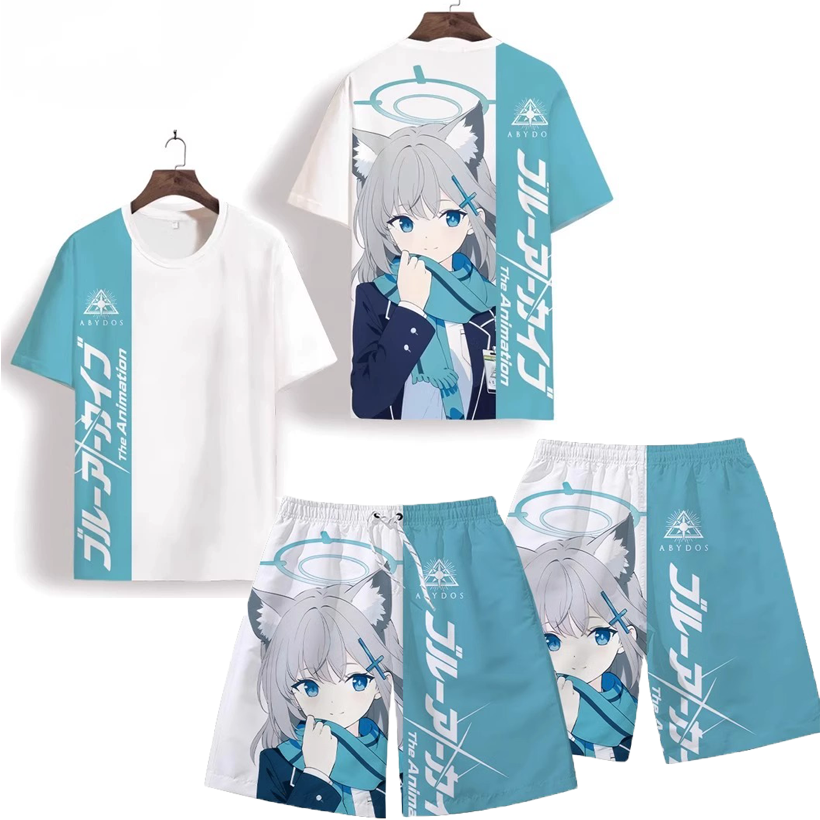 Summer Clothing For Young Men - Men's Suits Anime Blue Archive Takanashi