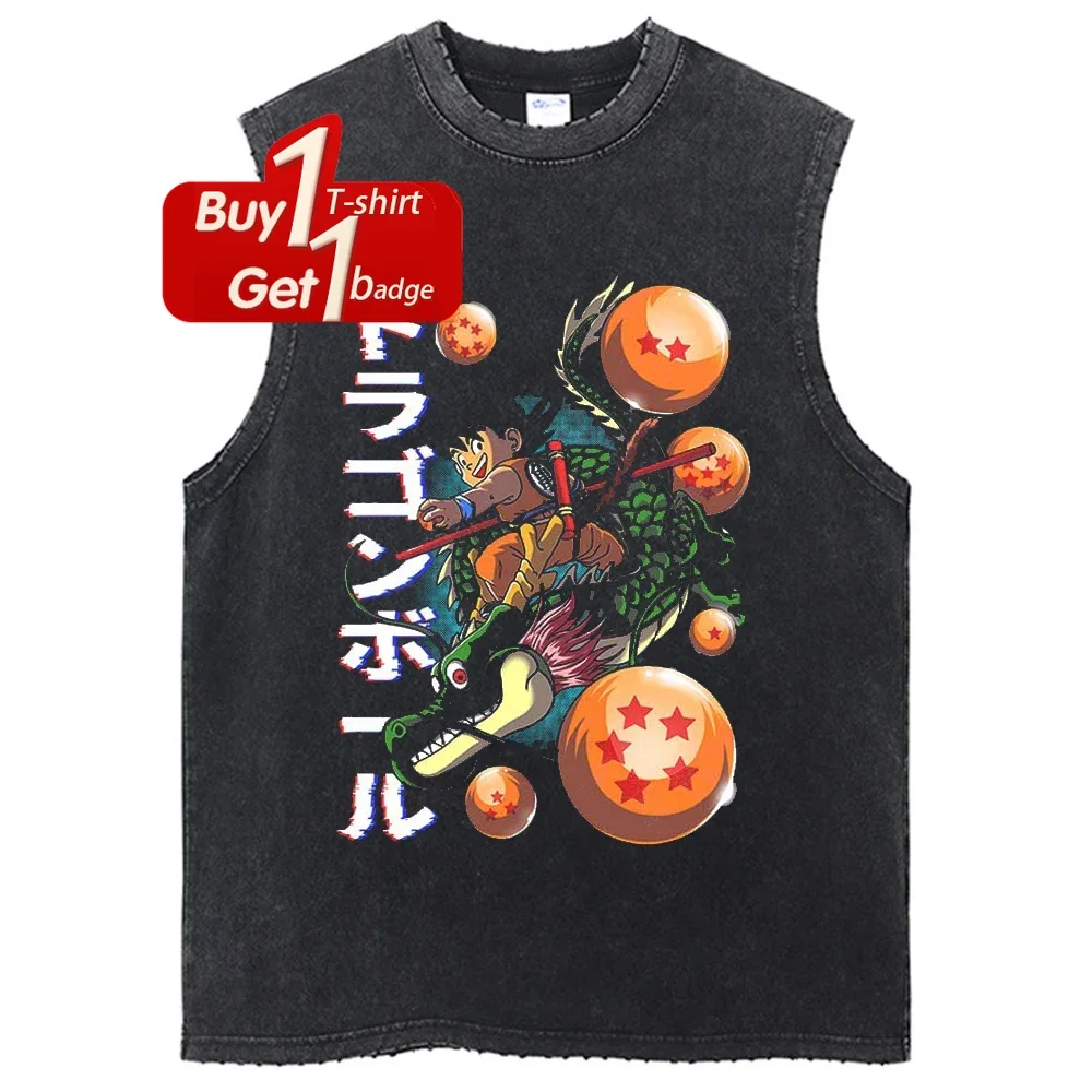 Japanese Summer Clothing Men - Dragon Ball Gym Clothing Man Sleeveless
