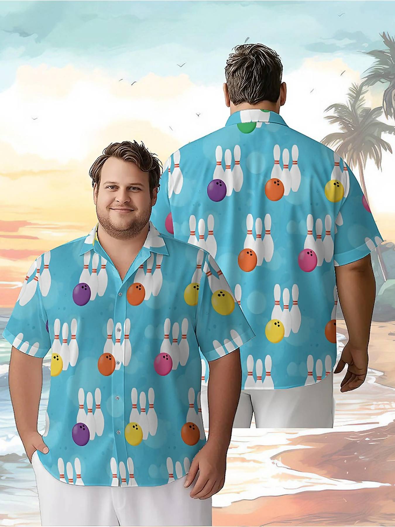 Beach Shirt Hawaiian - Men's Plus Size Hawaiian Shirts Fun