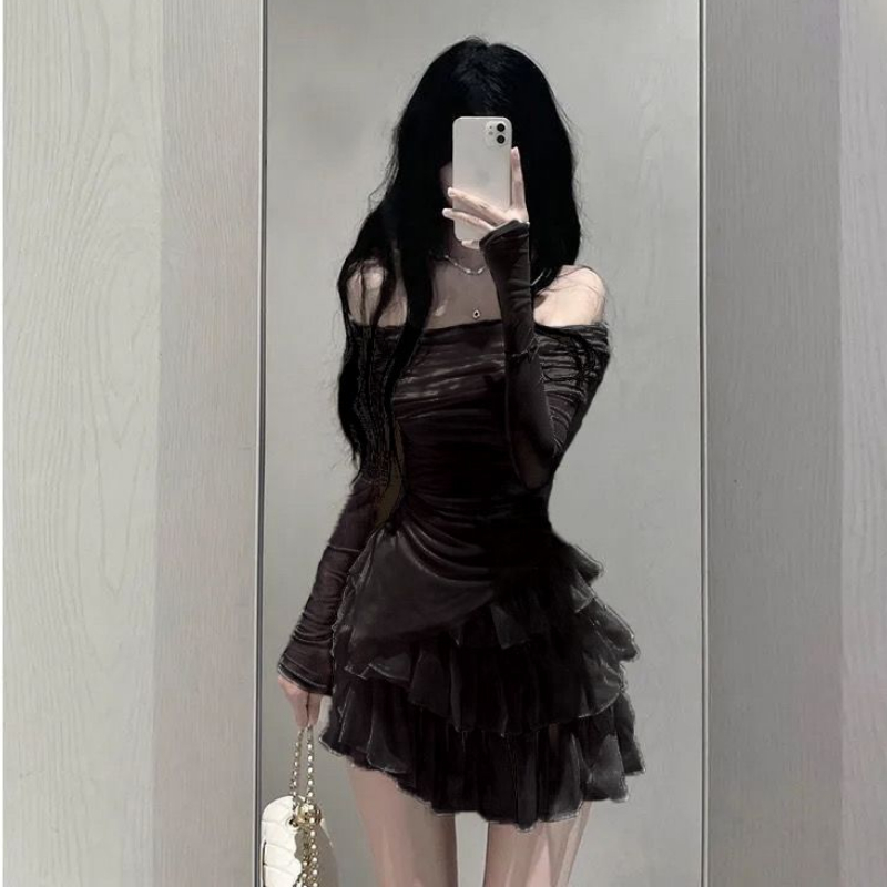 Summer Clothing Women Sale - Harajuku Two-piece Set Girl One-shoulder Tops