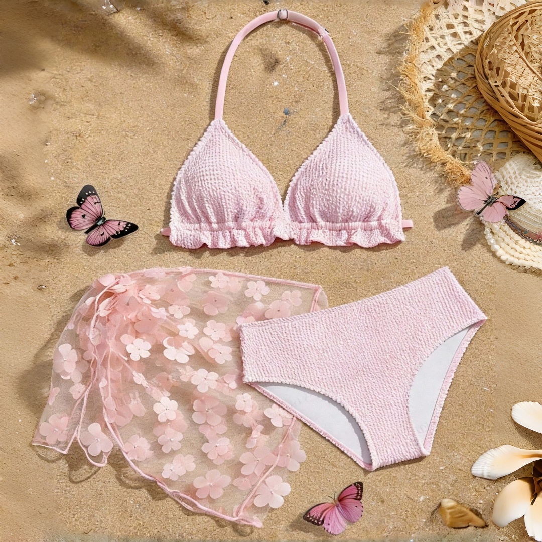 Summer Clothing Teen Girls - Tween And Teen Girl 3pcs Bikini