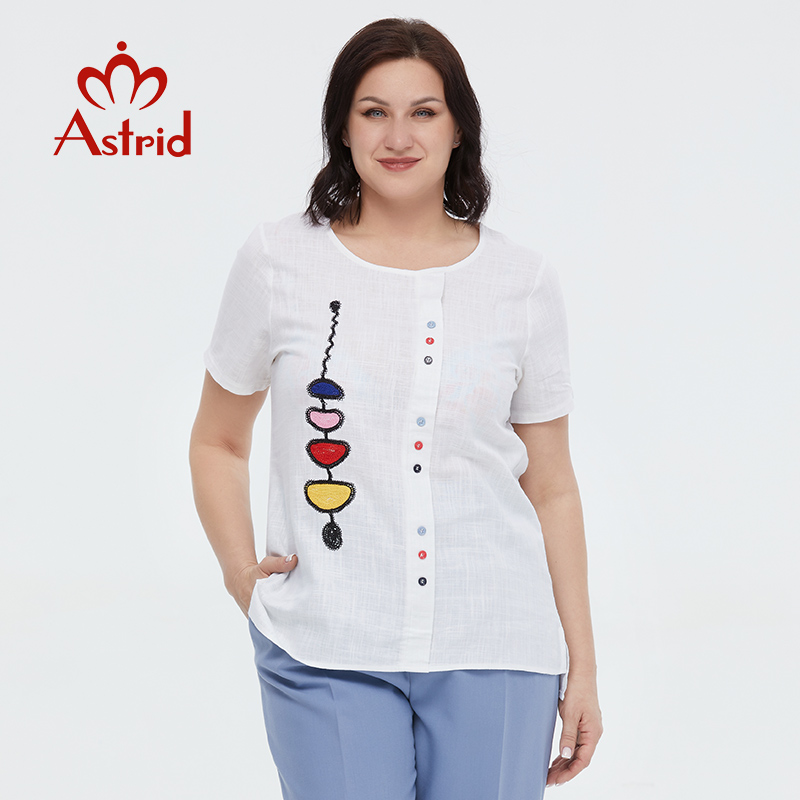 Summer Clothing For 70 Year Old Woman - Astrid Summer Women's T-shirt 2023 Cotton
