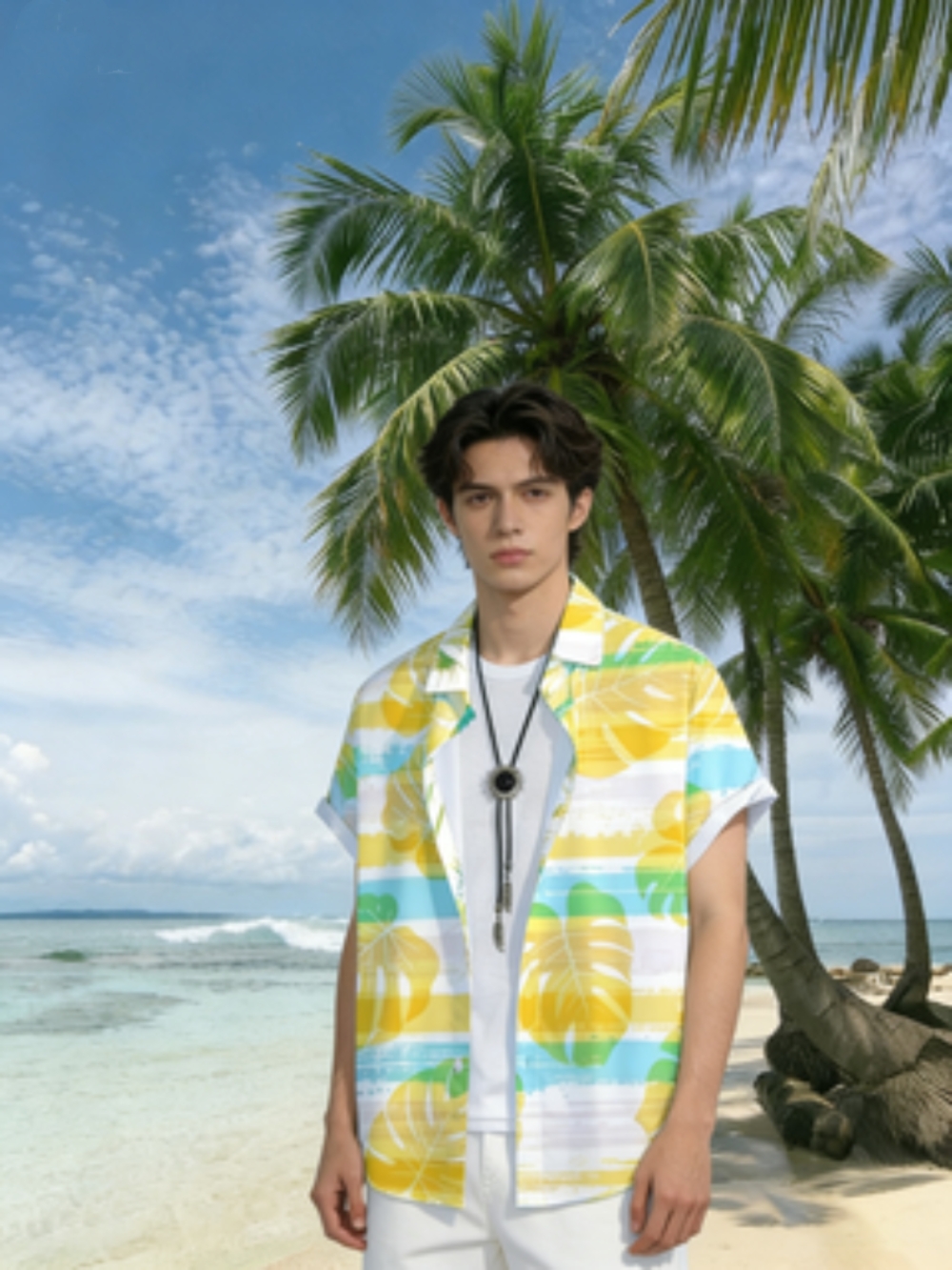 Beach Shirt Hawaiian - New Men's Hawaiian Shirt Tropical Print