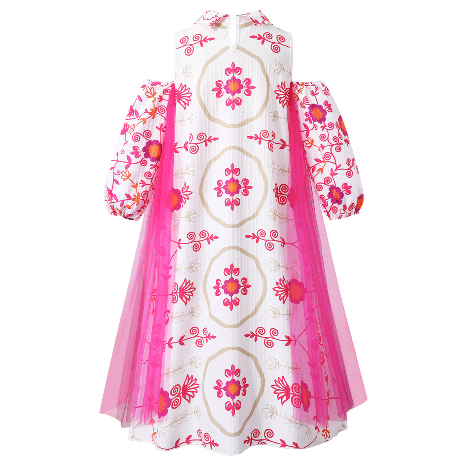 Girl Long Sleeve Mesh Patchwor - Summer Dresses Yours Clothing incelemesi ve fiyatı