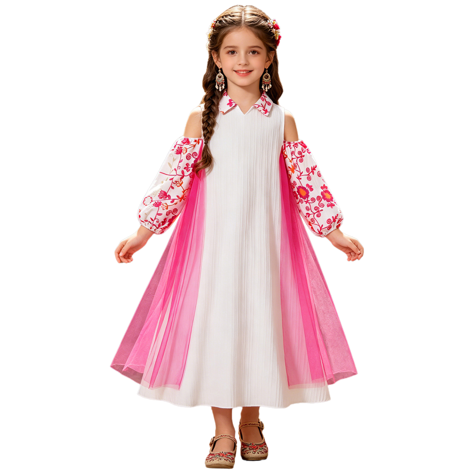 Girl Long Sleeve Mesh Patchwor - Summer Dresses Yours Clothing incelemesi ve fiyatı