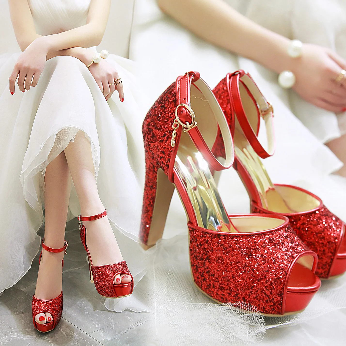 Silver Summer Women High Heel  - Summer Clothing Fabric incelemesi ve fiyatı