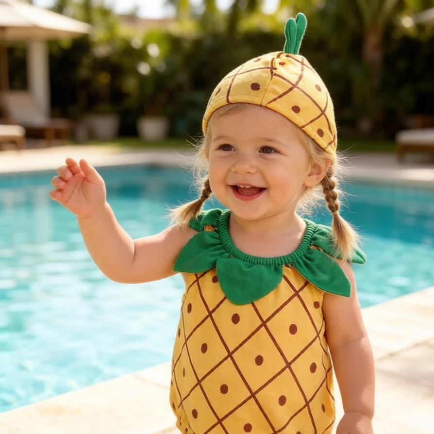 2Pcs Pineapple Cartoon One-pie - Summer Loving Kids Clothing incelemesi ve fiyatı