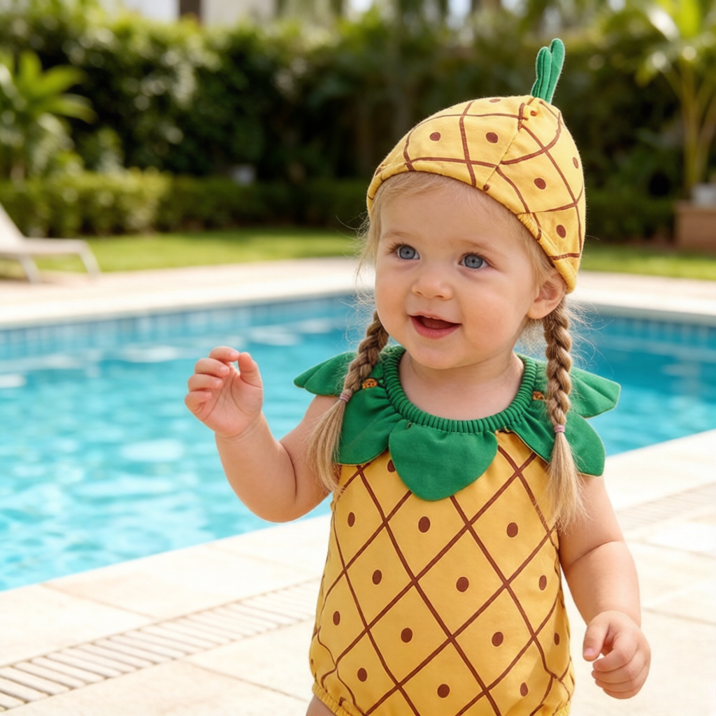 2Pcs Pineapple Cartoon One-pie - Summer Loving Kids Clothing incelemesi ve fiyatı