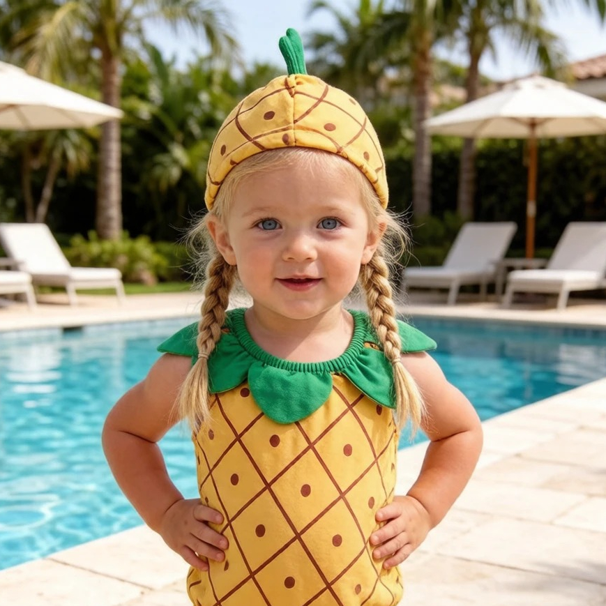 2Pcs Pineapple Cartoon One-pie - Summer Loving Kids Clothing incelemesi ve fiyatı