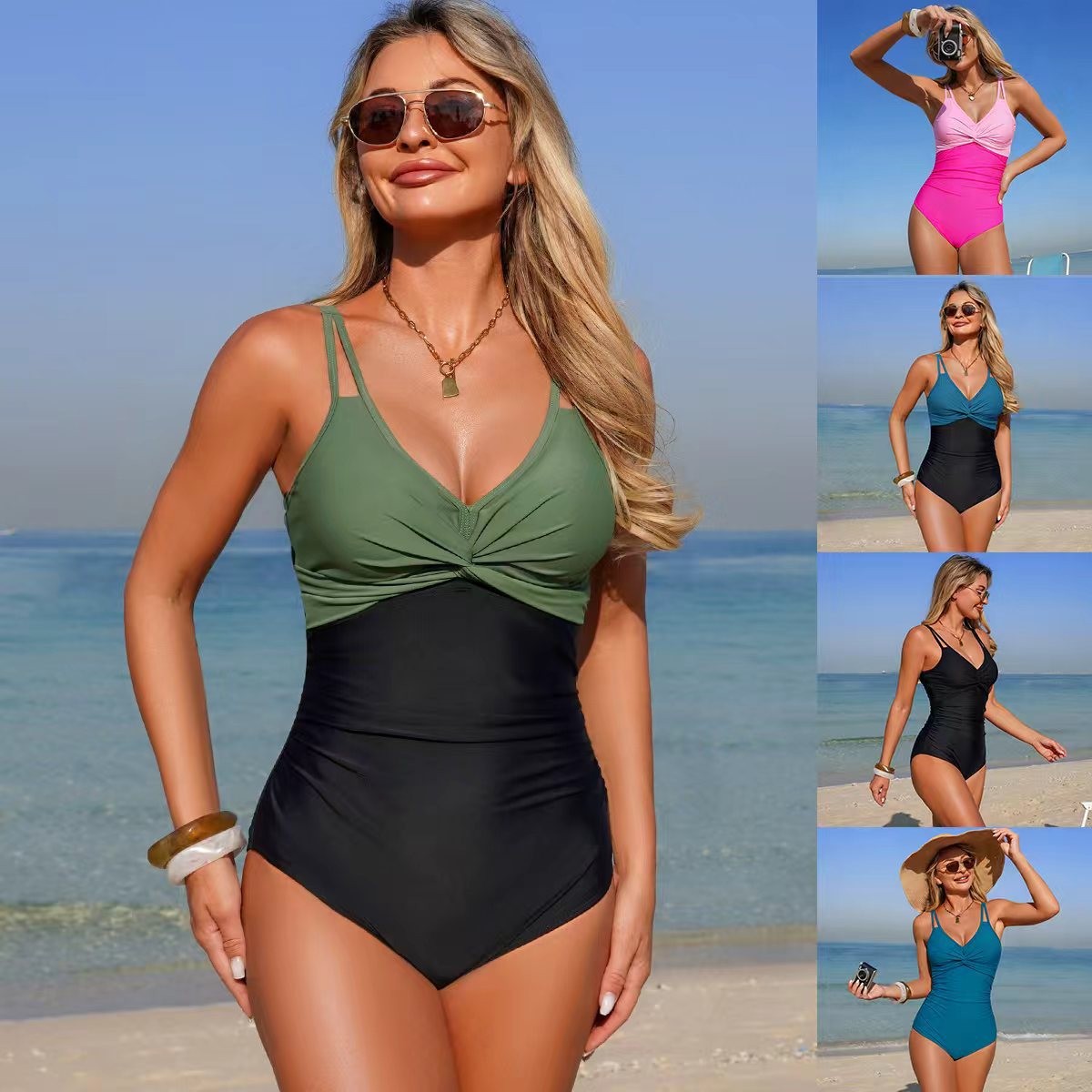 V Neck Twist Front One Piece S - Swimsuit One Piece incelemesi ve fiyatı