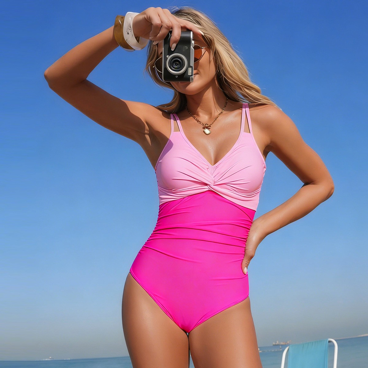 V Neck Twist Front One Piece S - Swimsuit One Piece incelemesi ve fiyatı