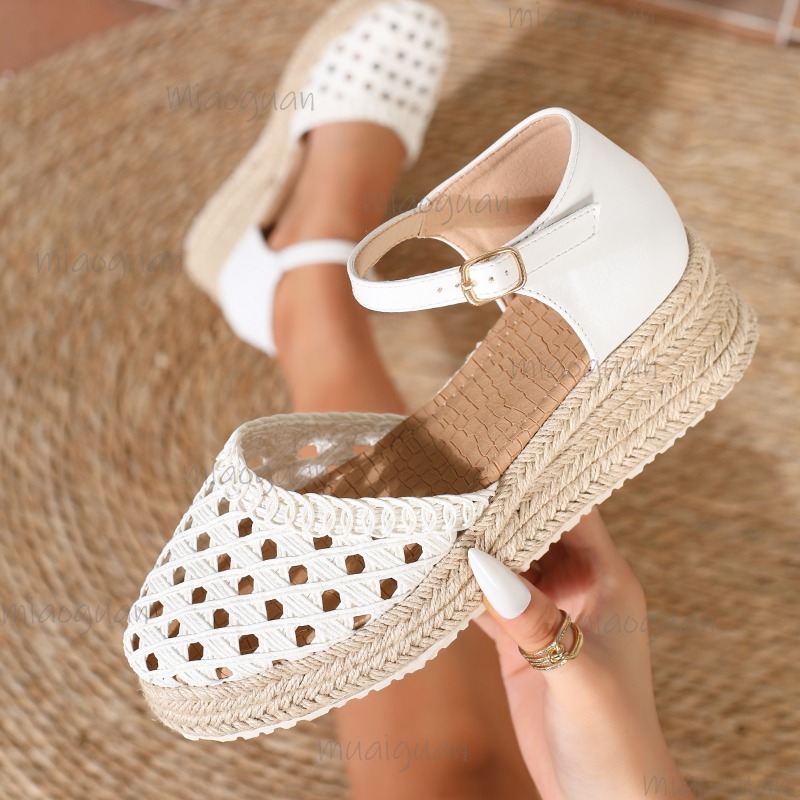 Boho Women's Hollow Out Woven  - Espadrille Sandal Women incelemesi ve fiyatı