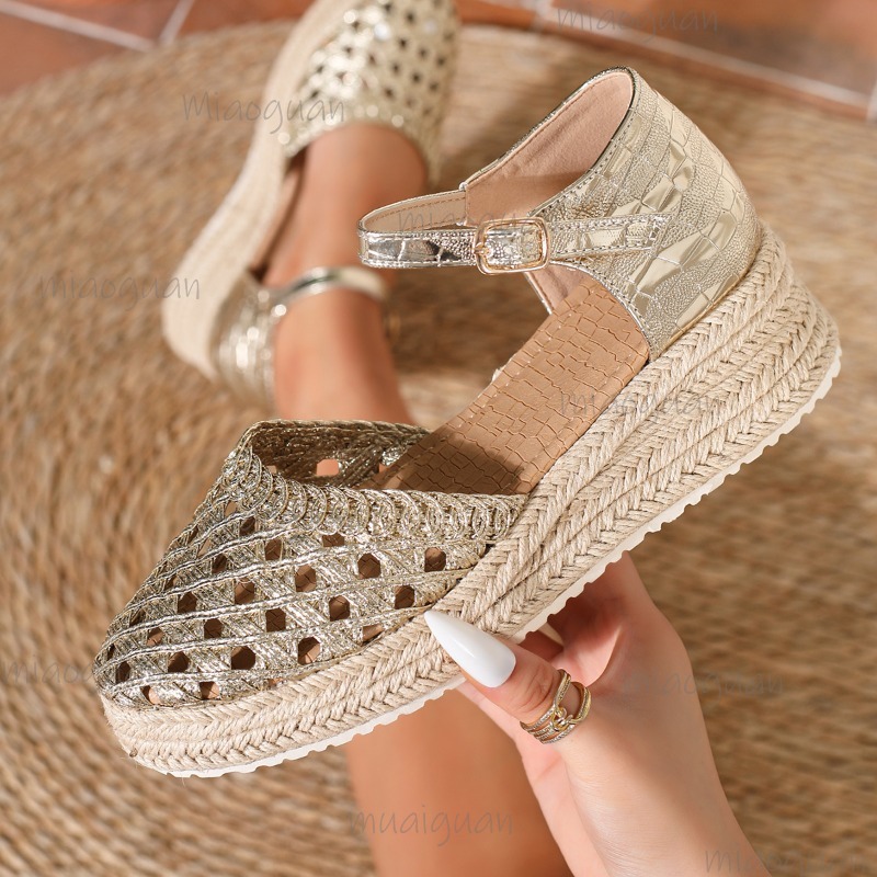 Boho Women's Hollow Out Woven  - Espadrille Sandal Women incelemesi ve fiyatı