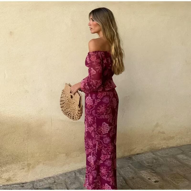 Women's Fashion Printed Off-Sh - Off Shoulder Blouse incelemesi ve fiyatı