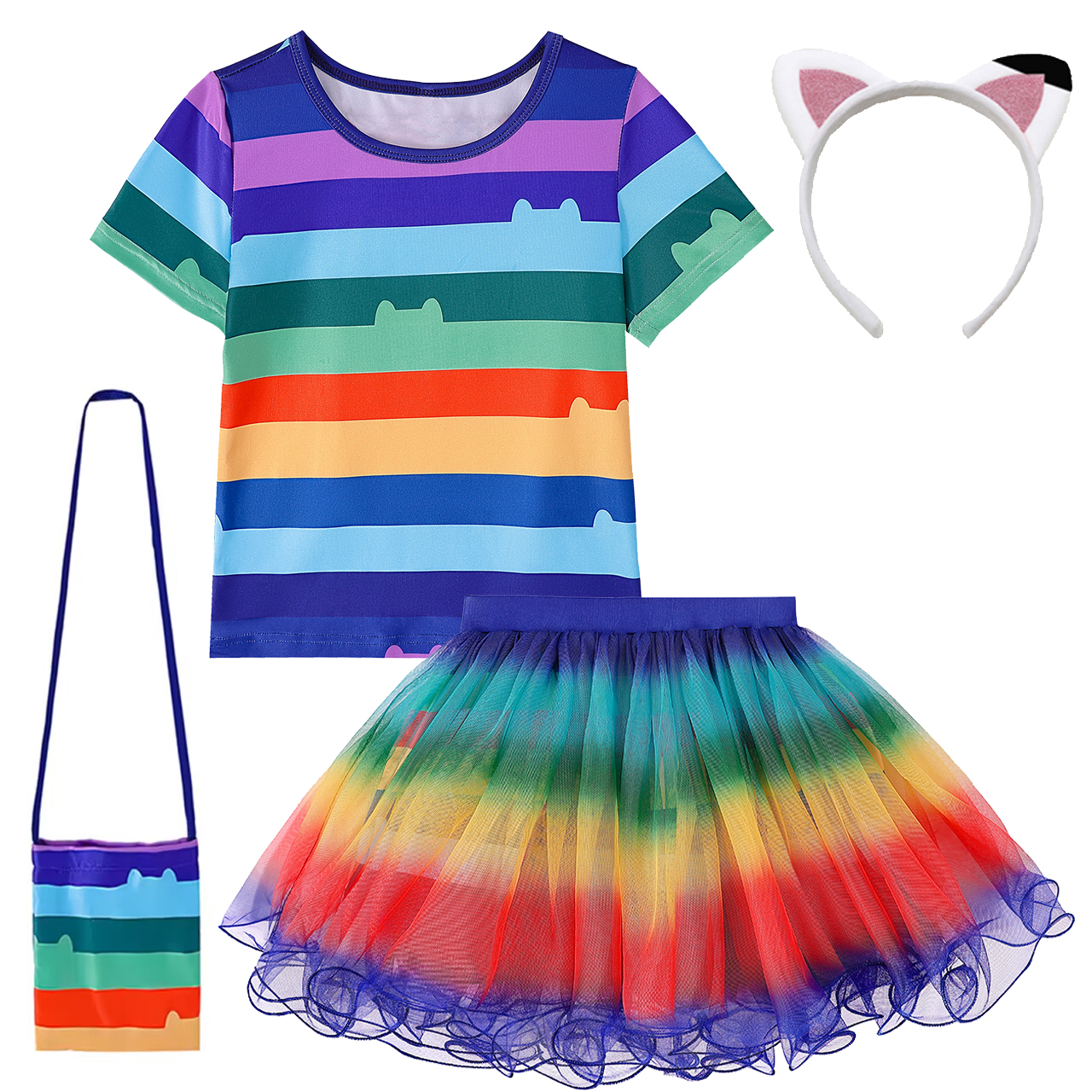 Girls Rainbow Striped T-Shirt  - Summer Dresses Yours Clothing incelemesi ve fiyatı