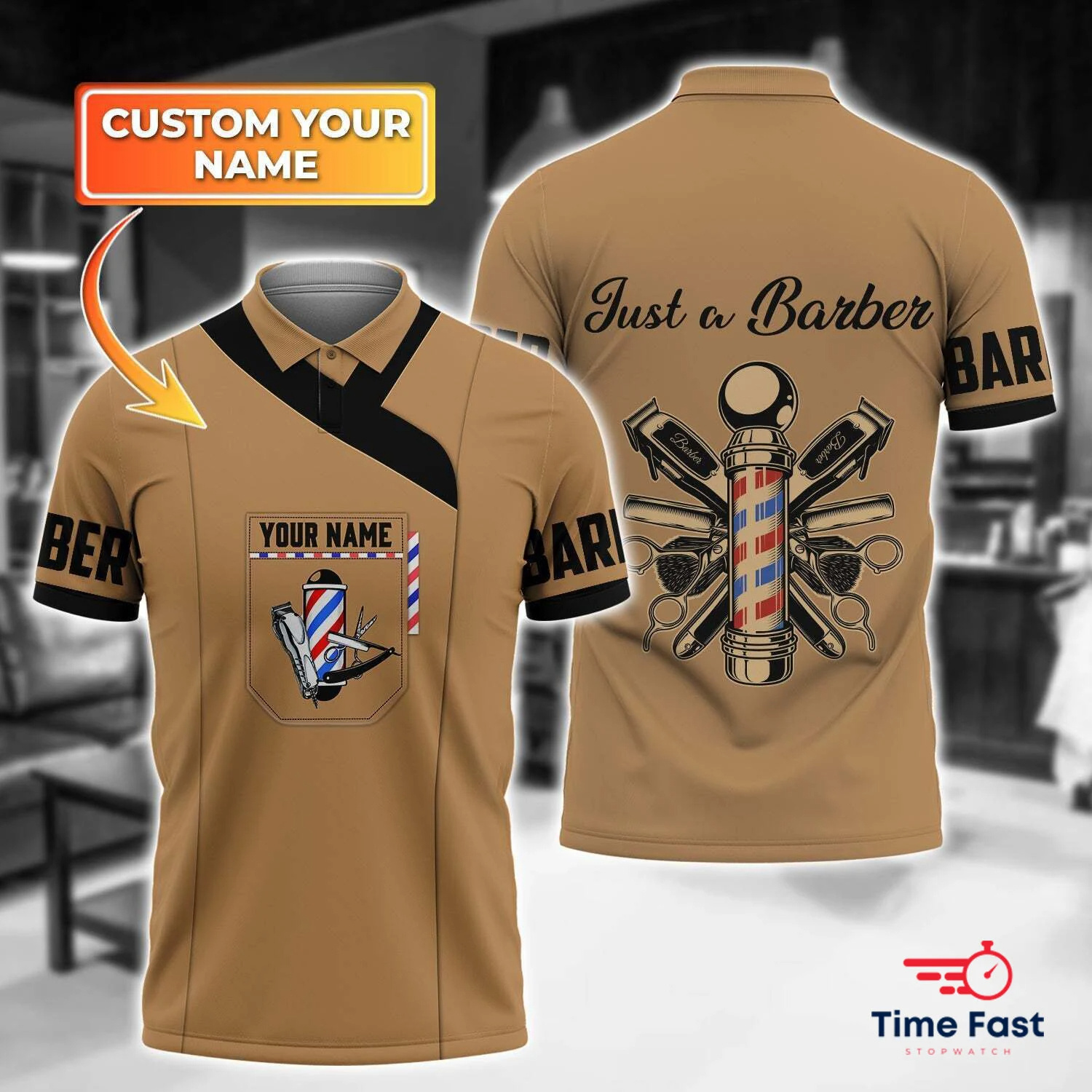 2025 Barber Short Sleeve Polo  - Summer Clothing Name incelemesi ve fiyatı