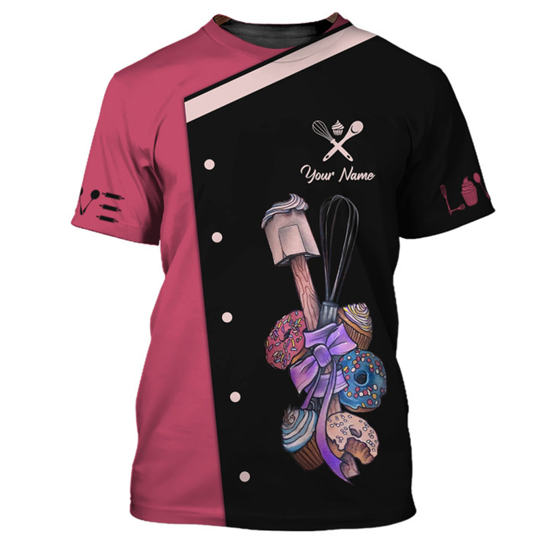 Custom Name Baker Graphic T Sh - Summer Clothing Name incelemesi ve fiyatı