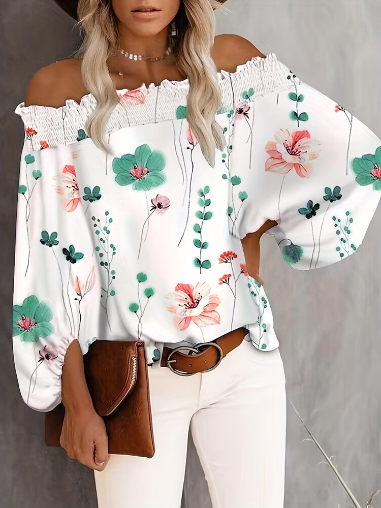 Plus Size New Women's Casual F - Off Shoulder Blouse incelemesi ve fiyatı