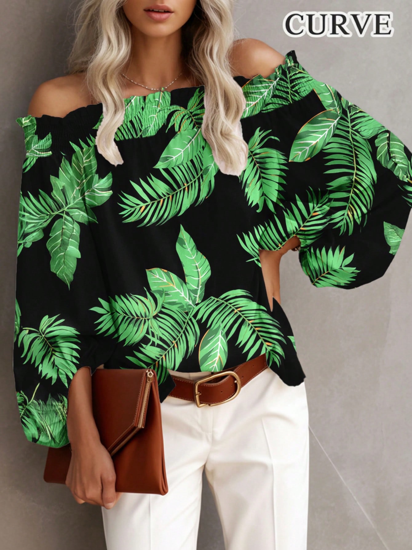 Plus Size New Women's Casual F - Off Shoulder Blouse incelemesi ve fiyatı