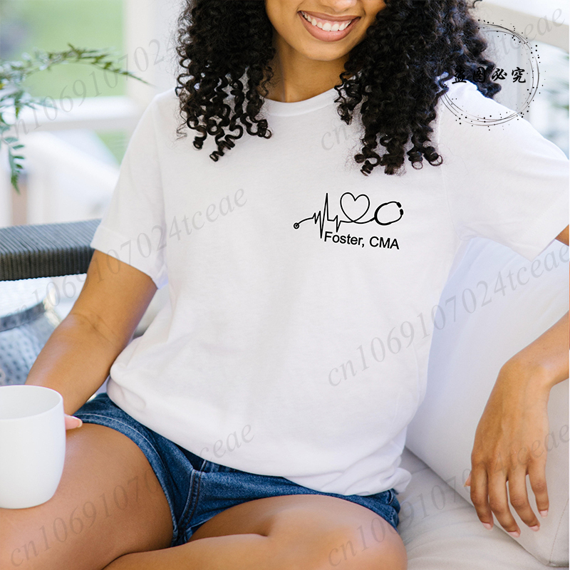 Custom Name Nurse Shirt Stetho - Summer Clothing Name incelemesi ve fiyatı