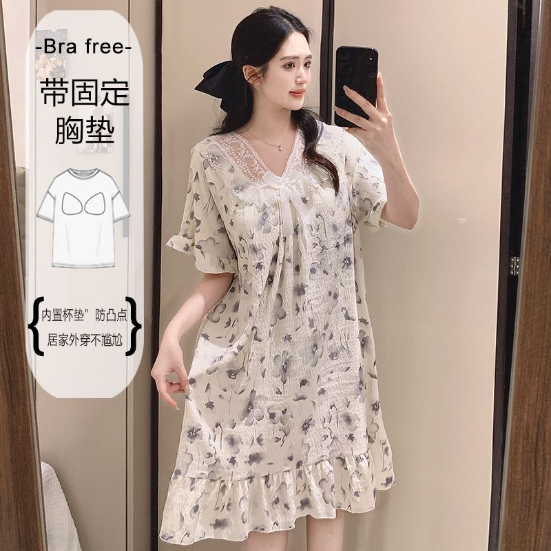 Plus Size Sweet Floral Print N - Summer Clothing Ladies incelemesi ve fiyatı