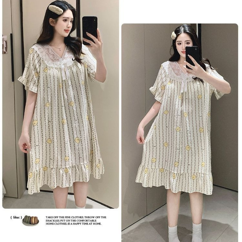Plus Size Sweet Floral Print N - Summer Clothing Ladies incelemesi ve fiyatı