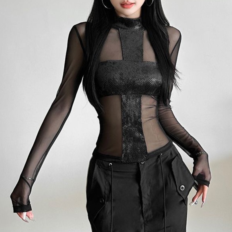 American Style Mesh Long Sleev - Off Shoulder Blouse incelemesi ve fiyatı