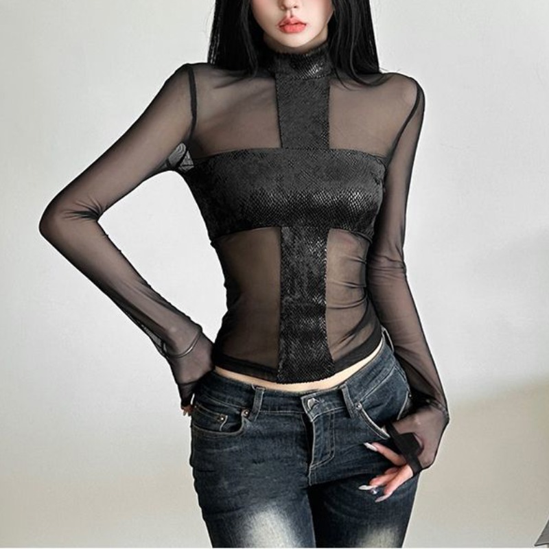 American Style Mesh Long Sleev - Off Shoulder Blouse incelemesi ve fiyatı
