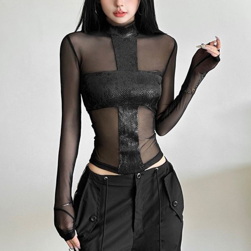 American Style Mesh Long Sleev - Off Shoulder Blouse incelemesi ve fiyatı