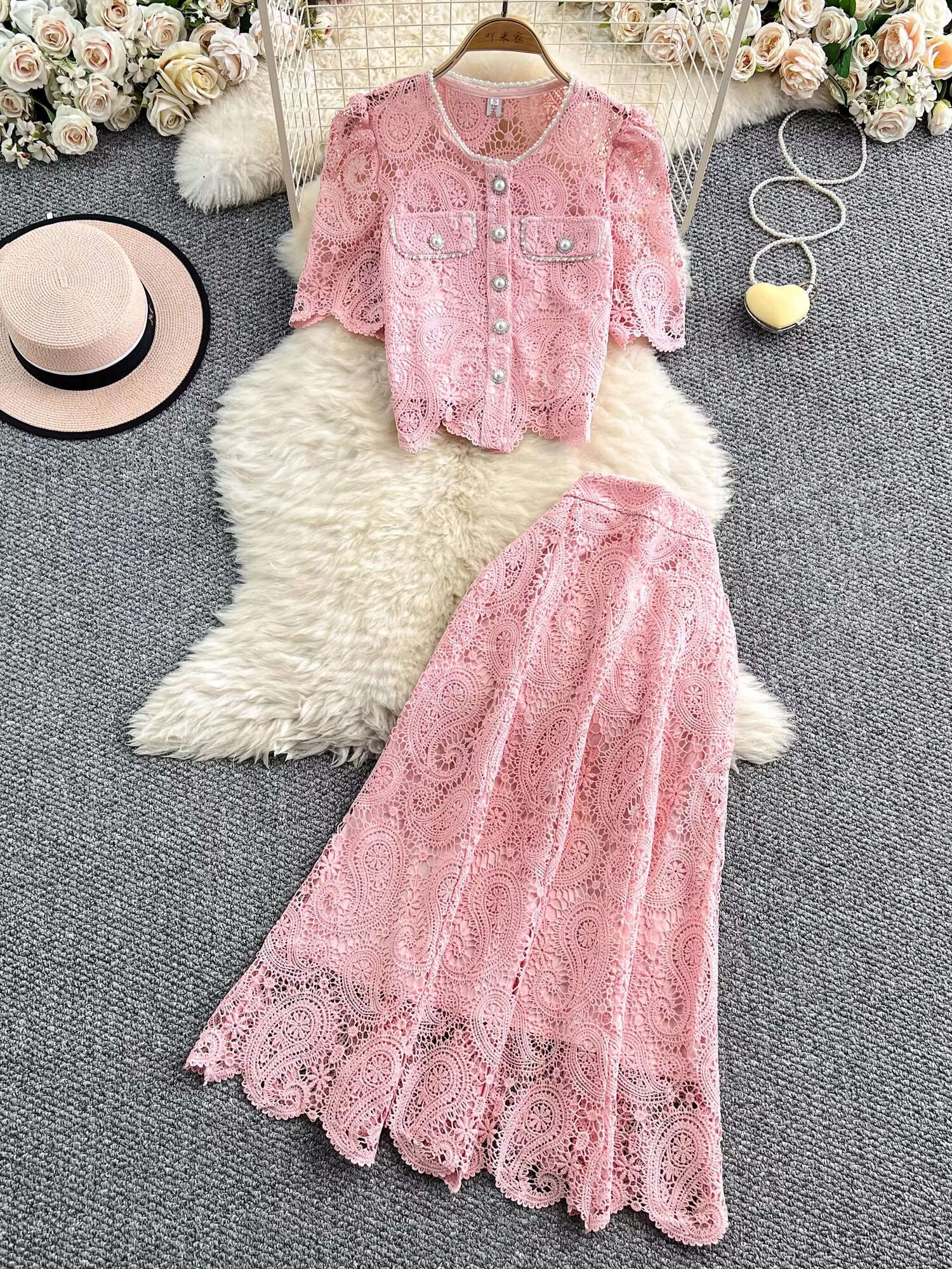 Elegant Pearl Long Dress Suits - Summer Clothing Women Sale incelemesi ve fiyatı
