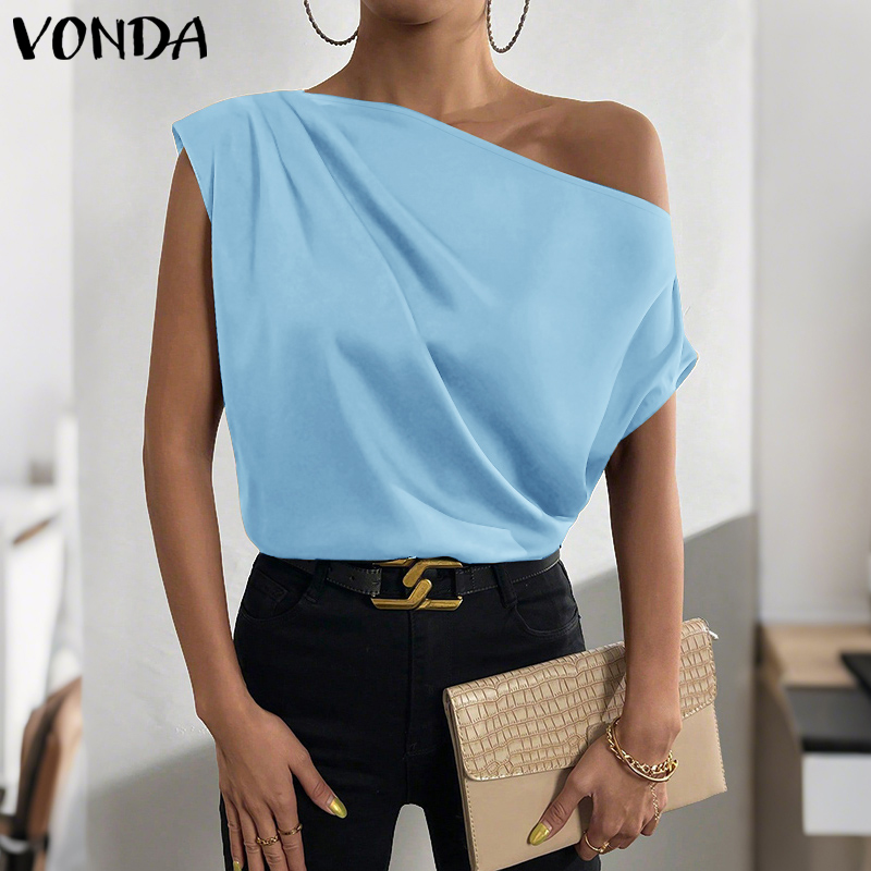 Plus Size 5XL VONDA Women Blou - Off Shoulder Blouse incelemesi ve fiyatı