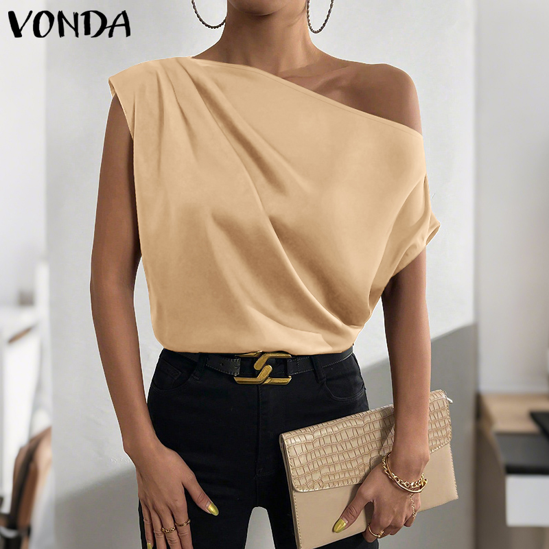 Plus Size 5XL VONDA Women Blou - Off Shoulder Blouse incelemesi ve fiyatı