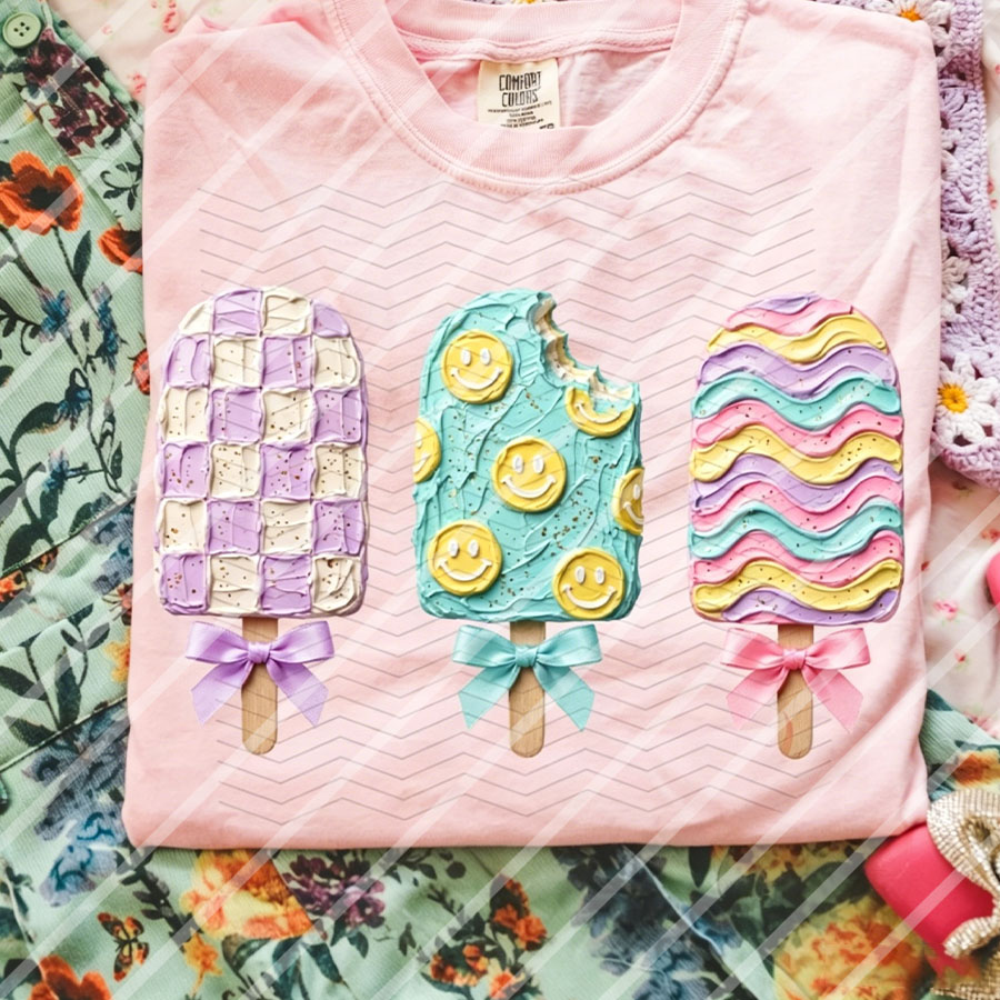 Preppy Summer Cute Popsicle DI - Summer Clothing Fabric incelemesi ve fiyatı