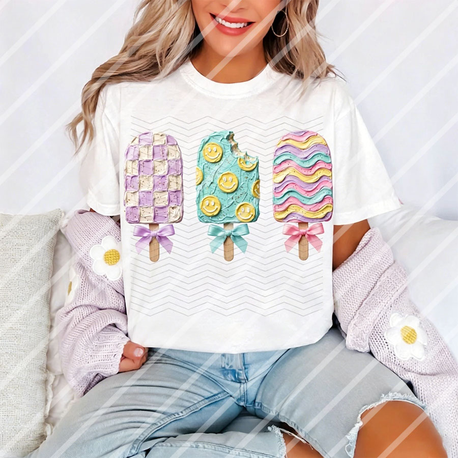 Preppy Summer Cute Popsicle DI - Summer Clothing Fabric incelemesi ve fiyatı