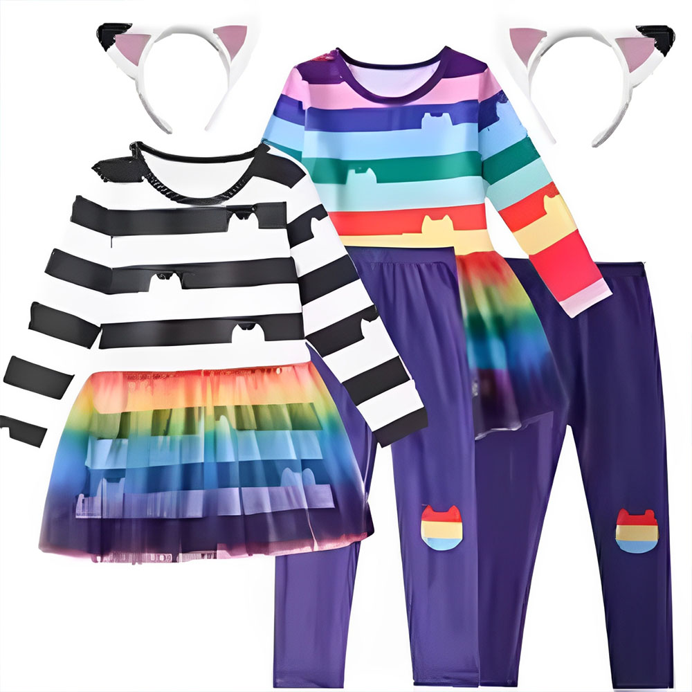 2026 cartoon Black White Strip - Summer Clothing Teen Girls incelemesi ve fiyatı