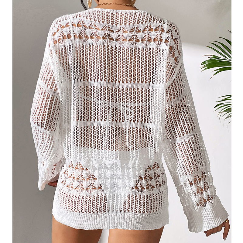 Solid Hollow Out Crew Neck Dre - Summer Dresses Yours Clothing incelemesi ve fiyatı
