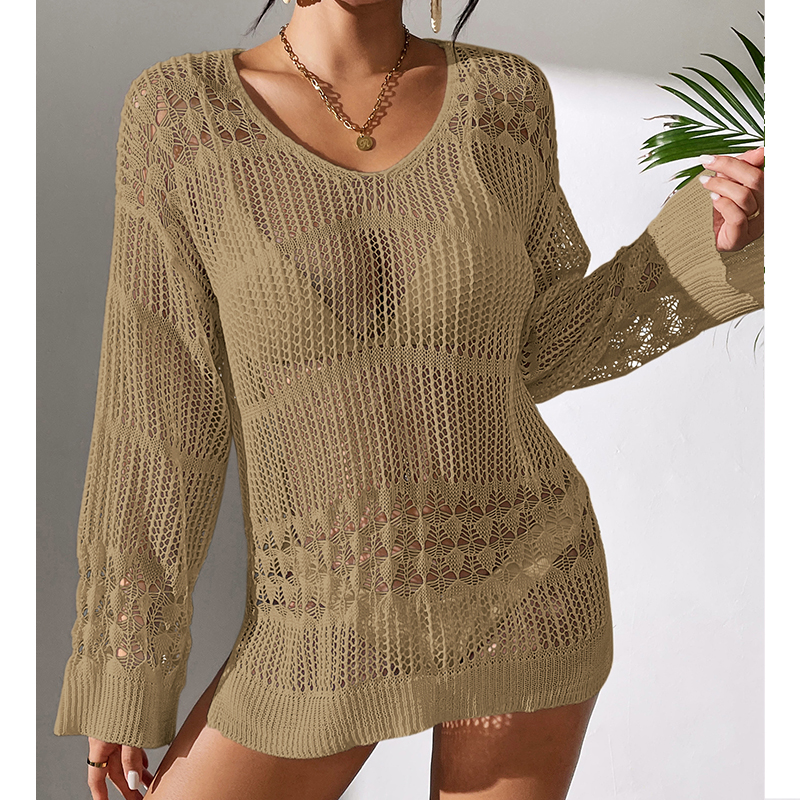 Solid Hollow Out Crew Neck Dre - Summer Dresses Yours Clothing incelemesi ve fiyatı