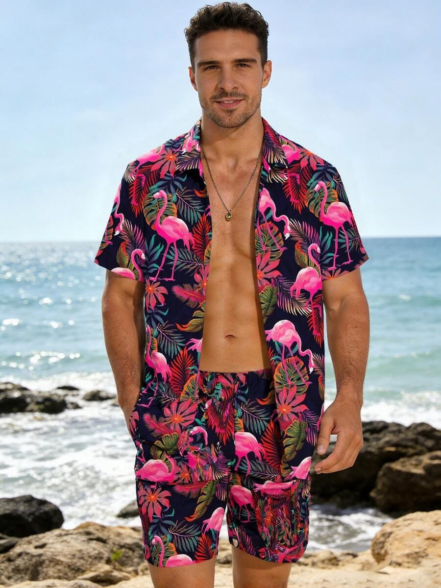 Mens Hawaiian Shirt And Shorts - Beach Shirt Hawaiian incelemesi ve fiyatı