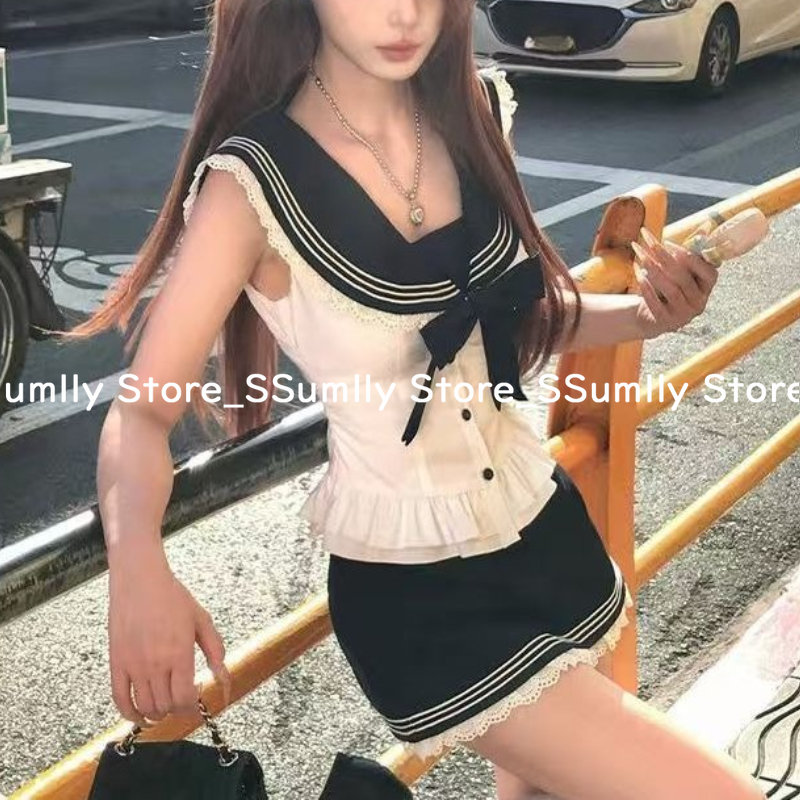 College Style Bow Sweet 2 Piec - Summer Alt Clothing incelemesi ve fiyatı
