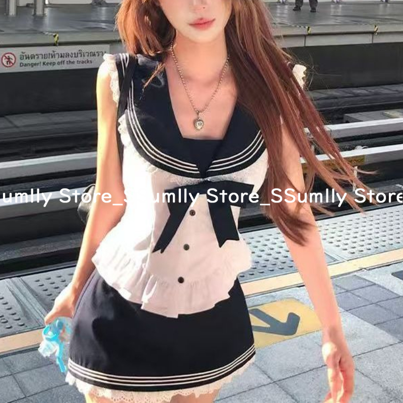 College Style Bow Sweet 2 Piec - Summer Alt Clothing incelemesi ve fiyatı