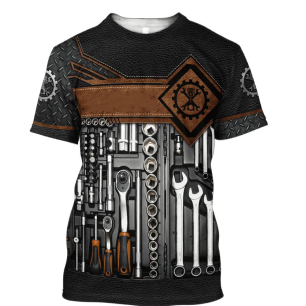 Vintage T-Shirt Mechanic 3D Pr - Summer Clothing Name incelemesi ve fiyatı