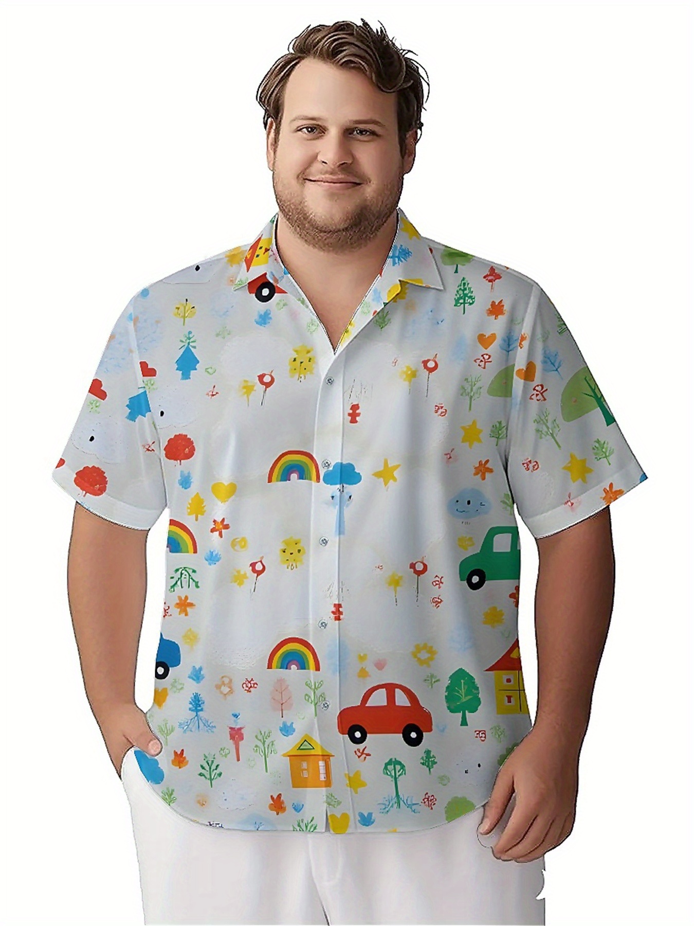Men's Plus Size Hawaiian Shirt - Beach Shirt Hawaiian incelemesi ve fiyatı