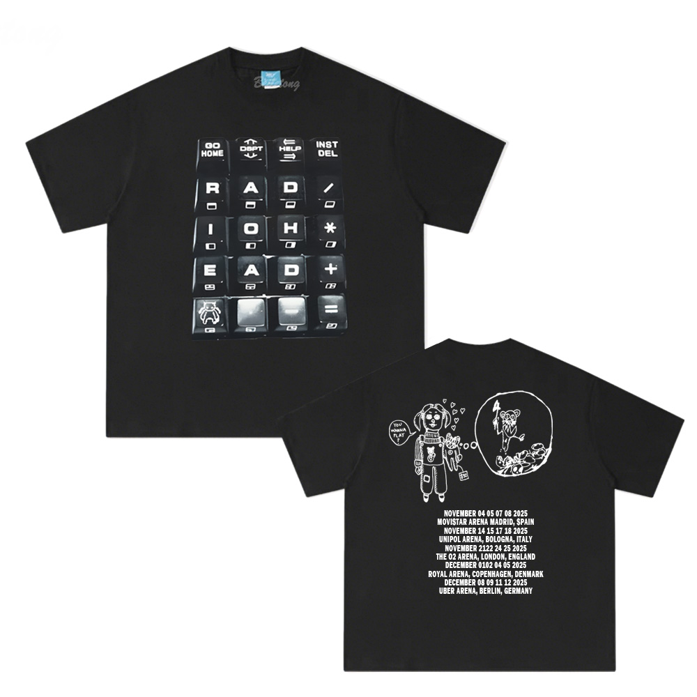 2025 Black Tour T-shirt Radioh - Summer Clothing Websites incelemesi ve fiyatı