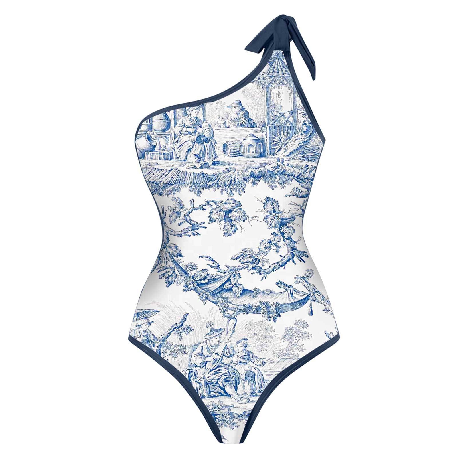 Woman Bikini Tankini Blue And  - Swimsuit One Piece incelemesi ve fiyatı