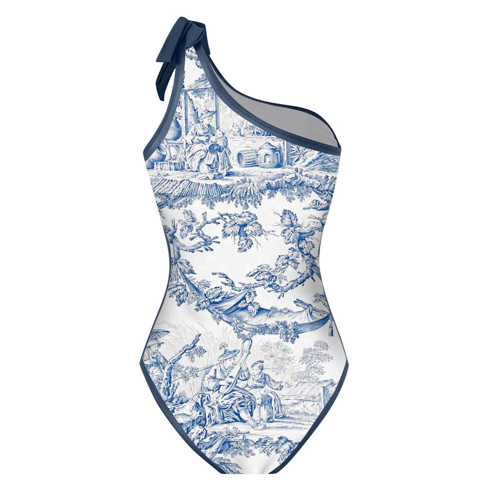 Woman Bikini Tankini Blue And  - Swimsuit One Piece incelemesi ve fiyatı