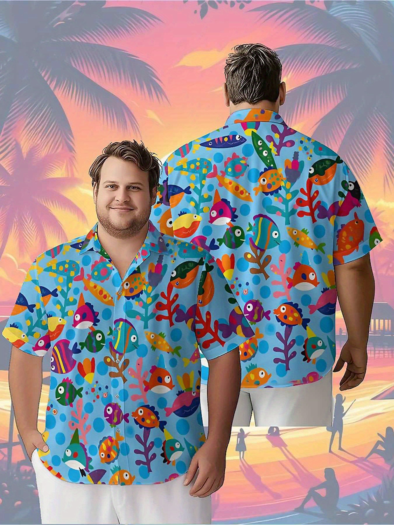 Men's Plus Size Hawaiian Shirt - Beach Shirt Hawaiian incelemesi ve fiyatı