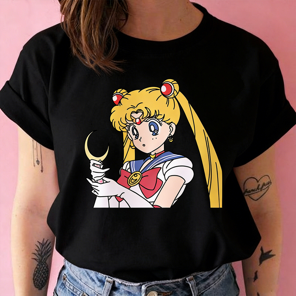 Sailor Moon Anime Print Men Wo - Japanese Summer Clothing Men incelemesi ve fiyatı