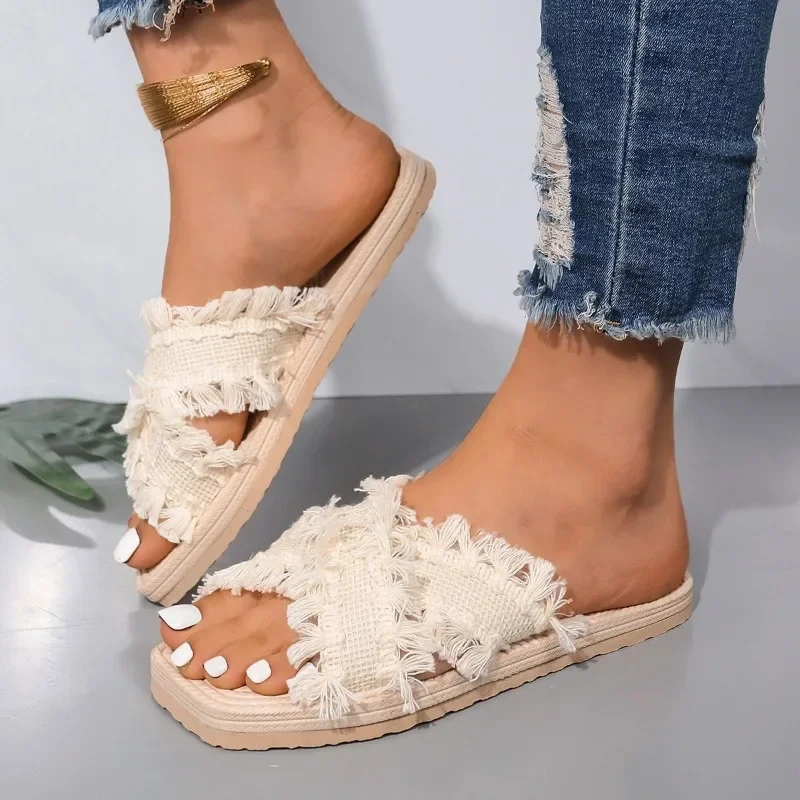 New Bohemian Resort Slippers 3 - Summer Clothing Fabric incelemesi ve fiyatı
