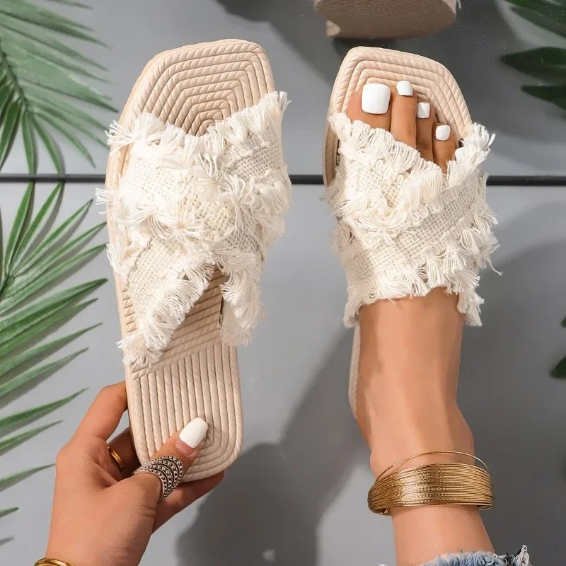 New Bohemian Resort Slippers 3 - Summer Clothing Fabric incelemesi ve fiyatı
